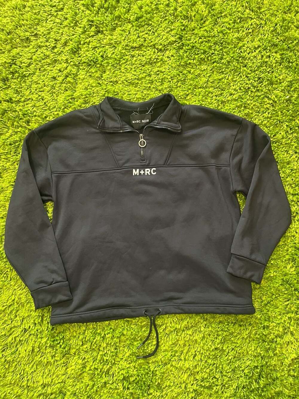 M+RC Noir Half-Zip Pullover Sweatshirt Black Size XL